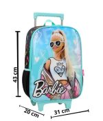 Kit Mochila Rodinhas Com Lancheira Barbie Verde Luxcel - Imagem 7
