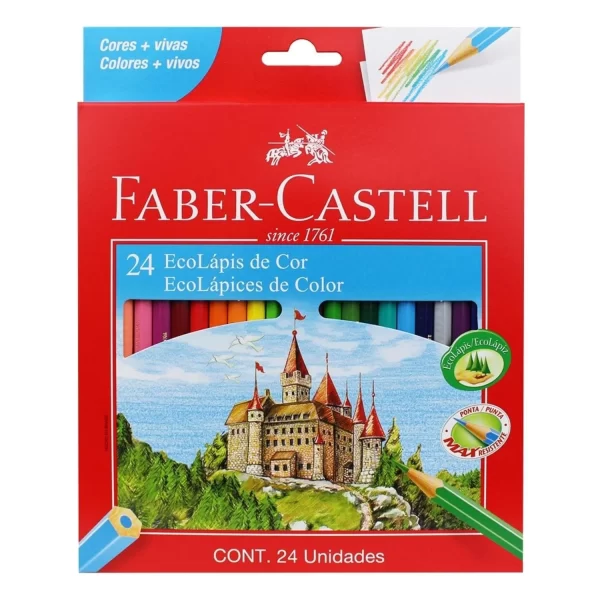 Lápis de Cor - 24 Cores - Faber-Castell