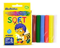 Massinha de Modelar - 6 Cores - Acrilex