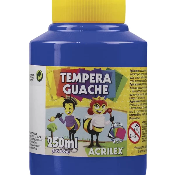 Tinta Guache Azul - 250 ml - Acrilex