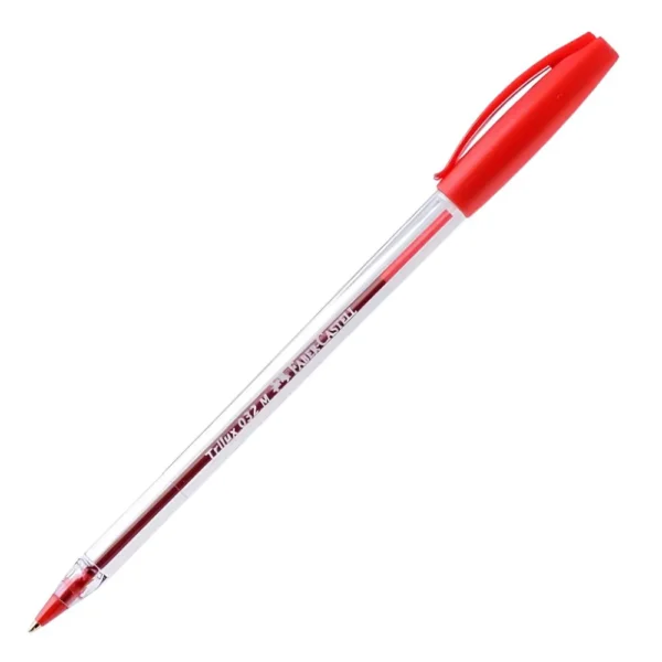 Caneta Esferográfica Faber-Castell Trilux 1.0mm - Vermelha